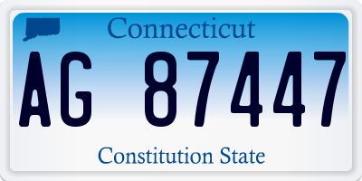 CT license plate AG87447