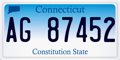 CT license plate AG87452