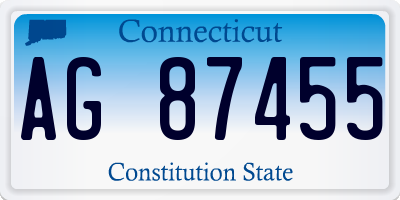 CT license plate AG87455