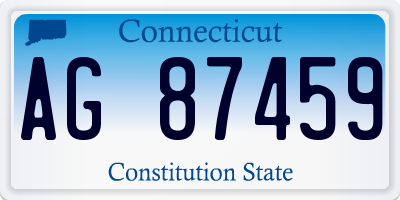 CT license plate AG87459