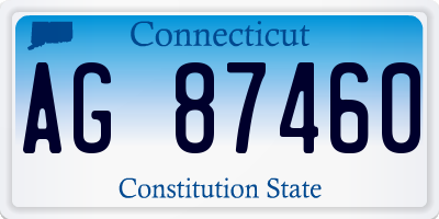 CT license plate AG87460