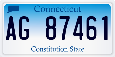 CT license plate AG87461