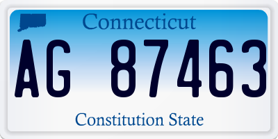 CT license plate AG87463