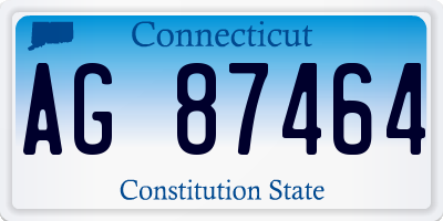CT license plate AG87464