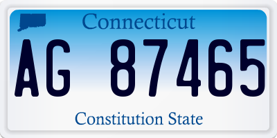 CT license plate AG87465