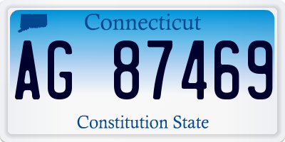 CT license plate AG87469