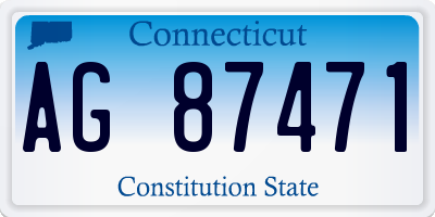 CT license plate AG87471