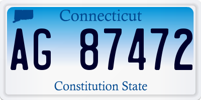 CT license plate AG87472