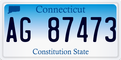 CT license plate AG87473