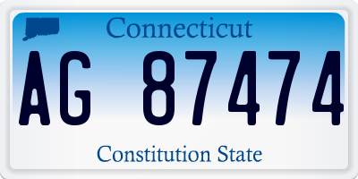 CT license plate AG87474