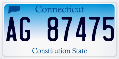 CT license plate AG87475