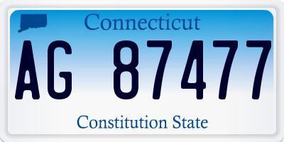 CT license plate AG87477
