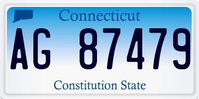 CT license plate AG87479