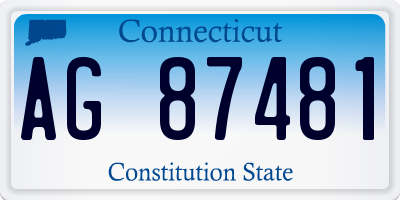 CT license plate AG87481