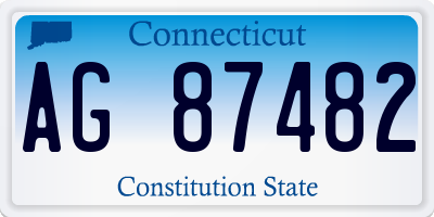 CT license plate AG87482