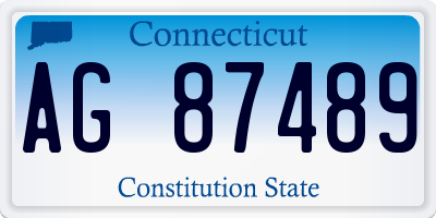 CT license plate AG87489