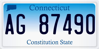 CT license plate AG87490