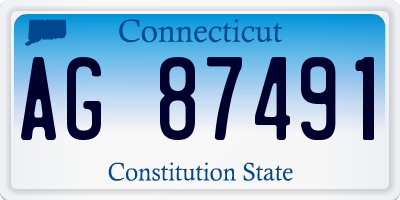 CT license plate AG87491