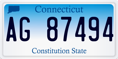 CT license plate AG87494