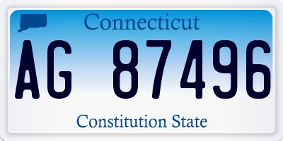 CT license plate AG87496