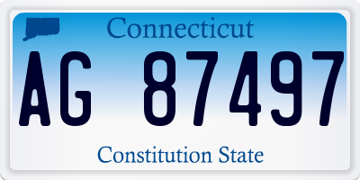 CT license plate AG87497