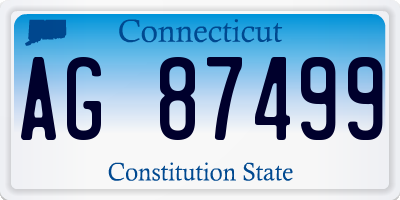 CT license plate AG87499