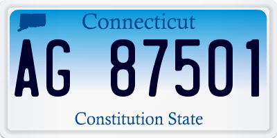 CT license plate AG87501