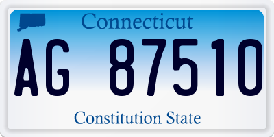 CT license plate AG87510