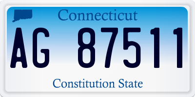 CT license plate AG87511
