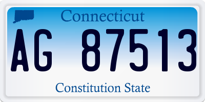 CT license plate AG87513