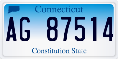 CT license plate AG87514