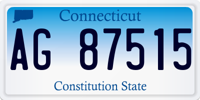 CT license plate AG87515