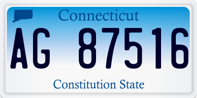 CT license plate AG87516