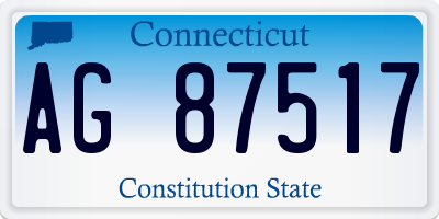 CT license plate AG87517