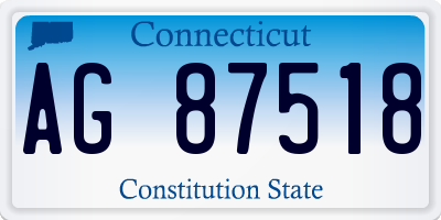 CT license plate AG87518