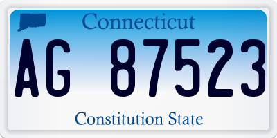 CT license plate AG87523
