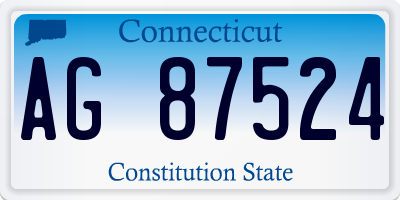 CT license plate AG87524