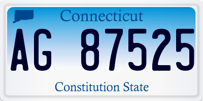CT license plate AG87525