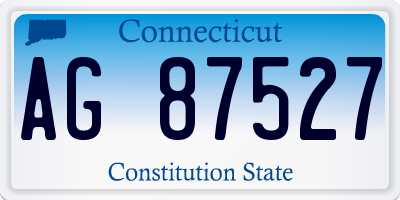 CT license plate AG87527