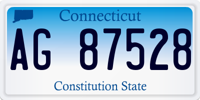 CT license plate AG87528