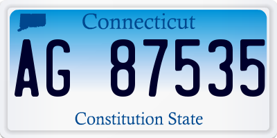 CT license plate AG87535