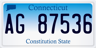 CT license plate AG87536