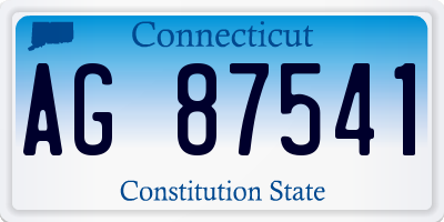 CT license plate AG87541