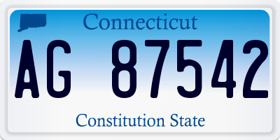 CT license plate AG87542