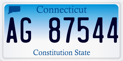 CT license plate AG87544