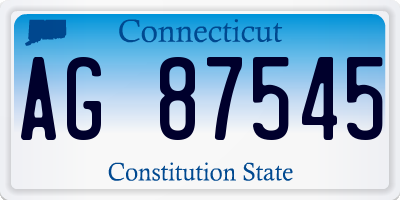 CT license plate AG87545