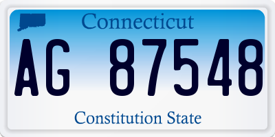 CT license plate AG87548