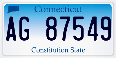 CT license plate AG87549