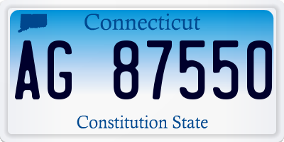 CT license plate AG87550