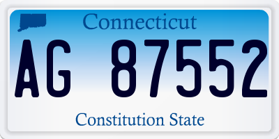 CT license plate AG87552